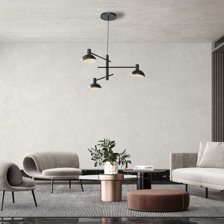 Lampa wisząca metalowa czarna Sigma Lighting ARTIS 3 40527