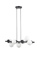 Lampa wisząca AVOLA zwis kulki 7 czarne/białe 40788