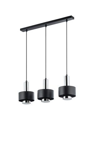 Lampa wisząca metalowa czarno - srebrna Sigma Lighting RIF LUX 3 40716