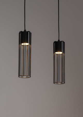 Lampa wisząca druciana tuba czarna Sigma Lighting - FOBIA 2 zwis prosty 33450