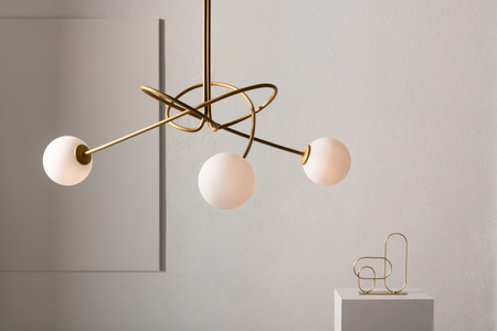 Żyrandol kule szklane złoto-beżowy Sigma Lighting VELVET 5 33357