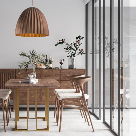 Lampa wisząca duży klosz brązowo-miedziana Sigma Lighting TELMA 50 32025