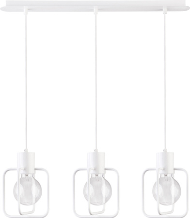 Lampa wisząca druciana biała Sigma Lighting Aura Kwadrat 3 31123