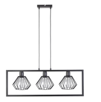 Lampa wisząca klosz diament czarna Sigma Lighting SAGA 3 31618