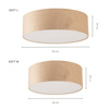 Plafon okrągły welurowy beżowy Sigma Lighting SOFT L 40655