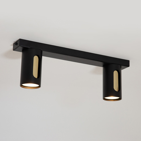 FLOW 2 plafon czarny/złoty 41217		 