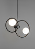 Lampa wisząca okręgi kule czarna Sigma Lighting - AQUA 2 zwis podwójny 33471