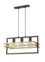 Lampa wisząca loftowa metalowa czarno-złota Sigma Lighting - MERCI 3 32392