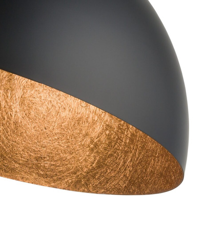Lampa wisząca kopuła czarno-miedziana Sigma Lighting SFERA 70 30132