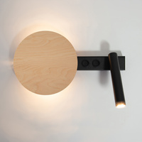 HOTEL MOOD kinkiet  z włącznikami A czarny/ brzoza 41365