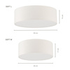 Plafon okrągły welurowy biały Sigma Lighting SOFT L 40653