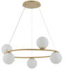 Lampa wisząca żyrandol kule złoto-beżowa Sigma Lighting GAMA KOŁO 5 33381
