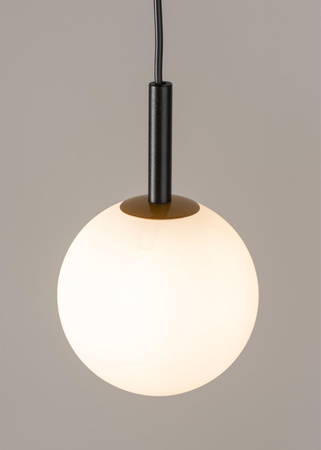 Lampa wisząca kula mleczna czarna Sigma Lighting GAMA 1 33404