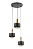 Lampa wisząca metalowa czarno - złota Sigma Lighting RIF LUX 3 KOŁO 40721