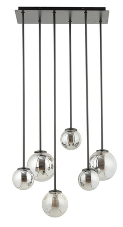 Plafon żyrandol kulki szary Sigma Lighting - TULIA 6 długi 33498