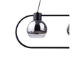Lampa wisząca klosze srebrne czarna Sigma Lighting LINDA 2 31892