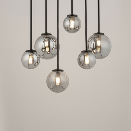 Plafon żyrandol kulki szary Sigma Lighting - TULIA 6 długi 33498