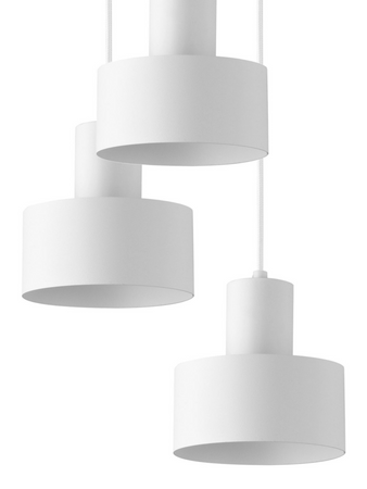 Lampa wisząca metalowa biała Sigma Lighting RIF 3 KOŁO 30906