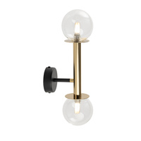 Kinkiet DAISY 2 Sigma Lighting złoto-transparentny 40762