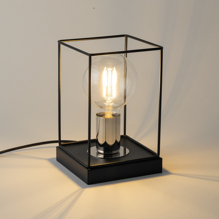 Lampka nocna loftowa klatka VOX czarno-srebrna SIGMA LIGHTING 50371