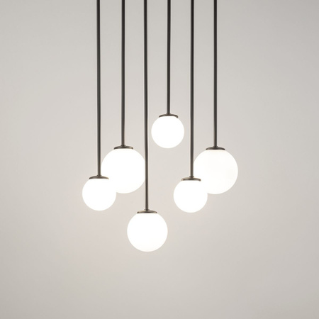 Plafon żyrandol kulki szary Sigma Lighting - TULIA 6 długi 33499