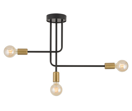 Plafon loftowy czarno-złoty Sigma Lighting GINO 3 32380