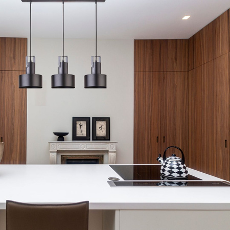 Lampa wisząca metalowa czarna Sigma Lighting RIF PLUS 3 31194