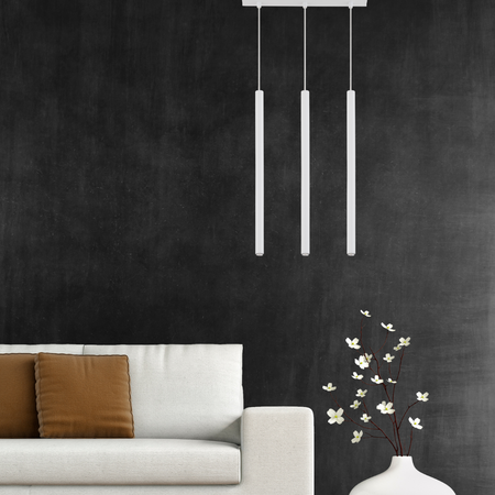 Lampa wisząca rurki sople biała Sigma Lighting SOPEL 3 PROSTY 33402