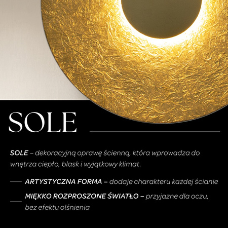 SOLE kinkiet S 44 cm złoty 40875 nowoczesny