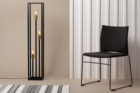 Lampa podłogowa industrialna czarno-złota Sigma Lighting VIGO 50249