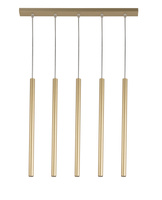Lampa wisząca rurki sople złota Sigma Lighting SOPEL 5 PROSTY 33617