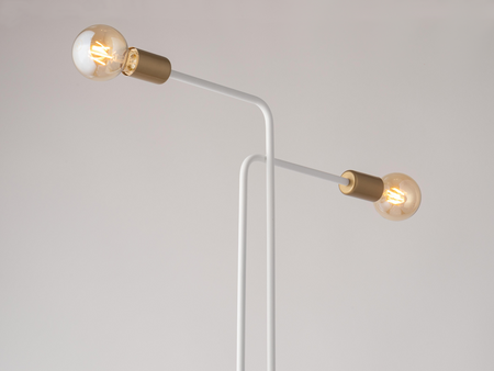 Lampa podłogowa lofotowa biało-złota Sigma Lighting GINO 50315