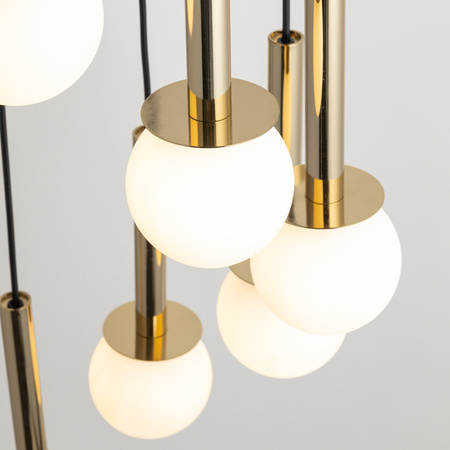Lampa wisząca kule DAISY 5 Sigma Lighting złoto-biała 40771