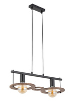 Lampa wisząca boho czarno-brązowa Sigma Lighting COFFEE 2 zwis 32484