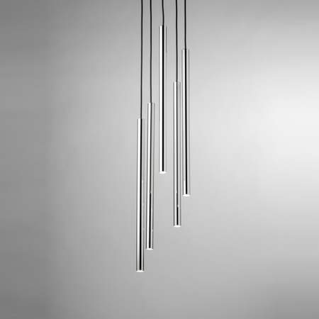 Lampa wisząca rurka SOPEL LUX 5 czarno-srebrna 40732