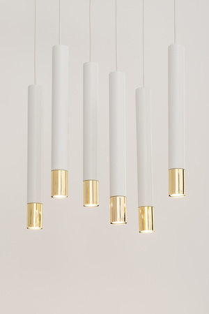 Lampa wisząca tuby sople biało-złota Sigma Lighting SOPEL GRAND 6 33390