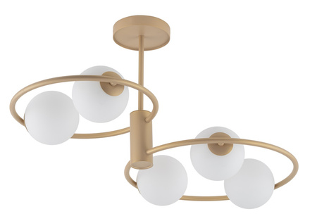 Lampa sufitowa okręgi kule złoto-beżowa Sigma Lighting - AQUA 5 33470