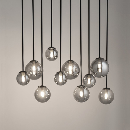 Plafon żyrandol kulki szary Sigma Lighting - TULIA 10 długi 33490