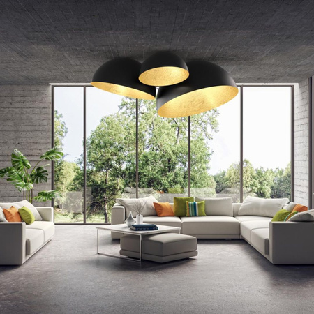 Plafon kopuła czarno-złoty Sigma Lighting SFERA 90 32471