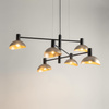 Nowoczesny żyrandol wiszący czarno-złoty Sigma Lighting ARTIS 6 40569