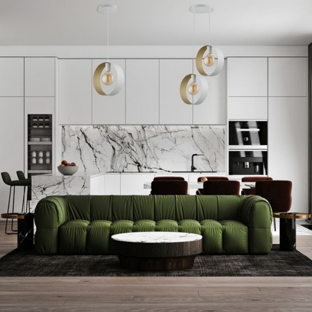 Lampa wisząca koła okręgi biało-złota Sigma Lighting HAPPY 3 32291