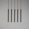 Lampa wisząca rurki sople czarna Sigma Lighting SOPEL 5 PROSTY 33615
