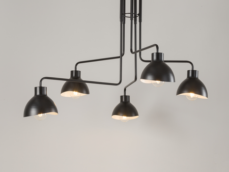 Nowoczesny żyrandol czarno-biały Sigma Lighting - HOLI 5 32451