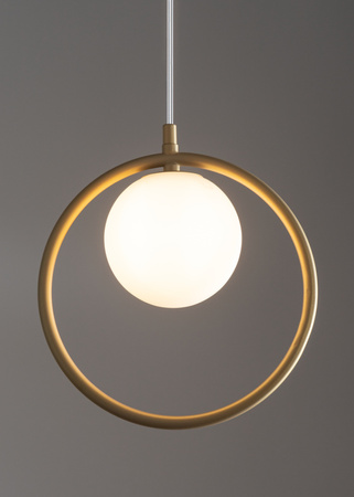 Lampa wisząca ring kula złoto-beżowa Sigma Lighting AQUA 1 33409