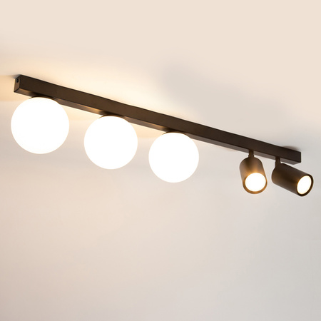 TAVIRA plafon czarny 3+2 41262