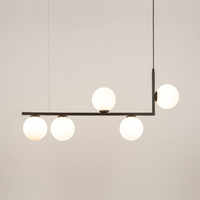 Lampa wisząca mleczne kulki czarna Sigma Lighting ANDY 5 33611