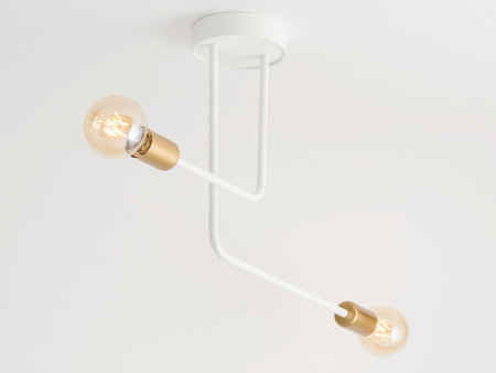 Plafon loftowy biało-złoty Sigma Lighting GINO 2 32379