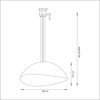 Lampa wisząca z żywicy biało-miedziana Sigma Lighting Solaris L 40623