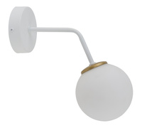 Kinkiet klosz kula biało-złoty Sigma Lighting ZIGZAG 1 33307