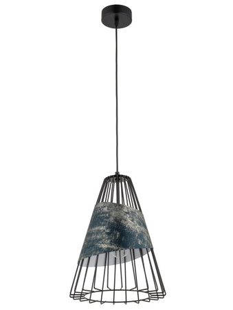 Lampa wisząca druciana abażur grafitowo-złoty Sigma Lighting - DENI L 40537